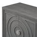 Retro Sideboard Door with Circular Groove Design and Round Metal Door Handle for Entrance, Dining Room, Living Room