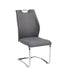 Modern Upholstery Fabric/ Chrome Dining Chair In Gray, Set of 2 - DTYStore