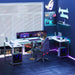 L Shaped Gaming Desk,hite - DTYStore