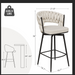 360°Swivel Bar Chairs set of 2, equipped with soft cushioned backrest counter stool, metal leg modern luxury kitchen chair, suitable for family dining, kitchen island - DTYStore