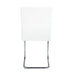 Palton White Synthetic Leather & Chrome Finish Side Chair (Set of 2) - DTYStore