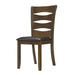 Transitional Style Unique Back Design Set of 2pc Wooden Side Chairs Brown Finish Dining Room Furniture - DTYStore