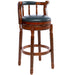 Bar Stools Seat Height 29.5'' Leather Wooden Bar Stools(Dark Blue 1pc) - DTYStore
