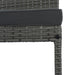 GO 5-pieces Outdoor Patio Wicker Bar Set, Bar Height Chairs With Non-Slip Feet And Fixed Rope, Removable Cushion, Acacia Wood Table Top, Brown Wood And Gray Wicker - DTYStore