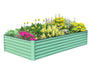 6x3x1.5ft Galvanized Raised Garden Bed, Outdoor Planter Garden Boxes Large Metal Planter Box for Gardening Vegetables Fruits Flowers, Green Default -DTYStore