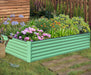 6x3x1.5ft Galvanized Raised Garden Bed, Outdoor Planter Garden Boxes Large Metal Planter Box for Gardening Vegetables Fruits Flowers, Green Default -DTYStore