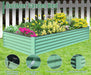 6x3x1.5ft Galvanized Raised Garden Bed, Outdoor Planter Garden Boxes Large Metal Planter Box for Gardening Vegetables Fruits Flowers, Green Default -DTYStore