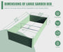 6x3x1.5ft Galvanized Raised Garden Bed, Outdoor Planter Garden Boxes Large Metal Planter Box for Gardening Vegetables Fruits Flowers, Green Default -DTYStore