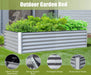 6x3x1.5ft Galvanized Raised Garden Bed, Outdoor Planter Garden Boxes Large Metal Planter Box for Gardening Vegetables Fruits Flowers, Silver Default -DTYStore