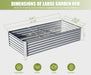 6x3x1.5ft Galvanized Raised Garden Bed, Outdoor Planter Garden Boxes Large Metal Planter Box for Gardening Vegetables Fruits Flowers, Silver Default -DTYStore