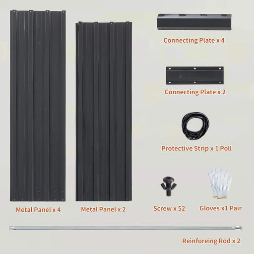 6x3x1 FT Metal Raised Garden Bed Outdoor Reinforced Galvanized Rustproof Colored Steel Planter Boxes for Vegetables, Raised Beds for Growing Flowers Herbs Succulents Default -DTYStore