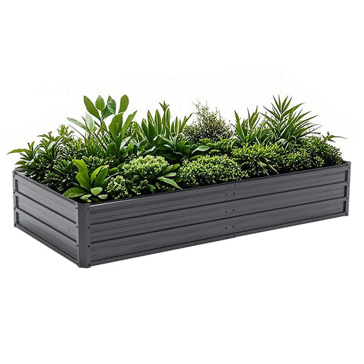 6x3x1 FT Metal Raised Garden Bed Outdoor Reinforced Galvanized Rustproof Colored Steel Planter Boxes for Vegetables, Raised Beds for Growing Flowers Herbs Succulents Default -DTYStore