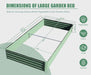 6x3x1ft Galvanized Raised Garden Bed, Outdoor Planter Garden Boxes Large Metal Planter Box for Gardening Vegetables Fruits Flowers, Green Default -DTYStore