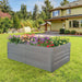 6x3x2 ft (1 pack) Metal Garden Bed,outdoor Planter Box Metal Patio Kit Planting Bed for Vegetables Flowers Herb,grey Default -DTYStore