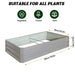 6x 3 x 1 ft (1 pack) Metal Garden Bed,Outdoor Planter Box Metal Patio Kit Planting Bed for Vegetables Flowers Herb,Grey Default -DTYStore