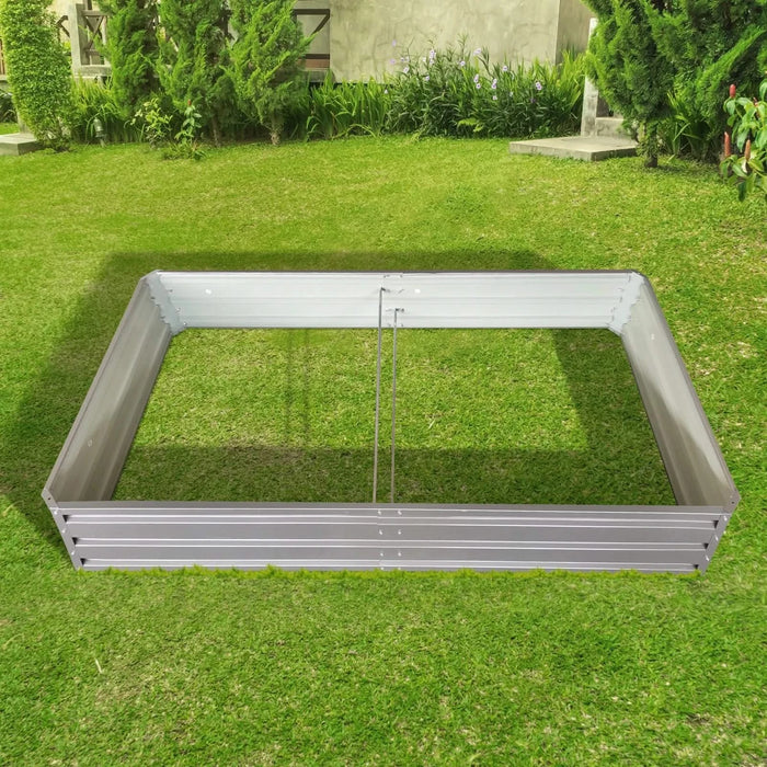 6x 3 x 1 ft (1 pack) Metal Garden Bed,Outdoor Planter Box Metal Patio Kit Planting Bed for Vegetables Flowers Herb,Grey Default -DTYStore
