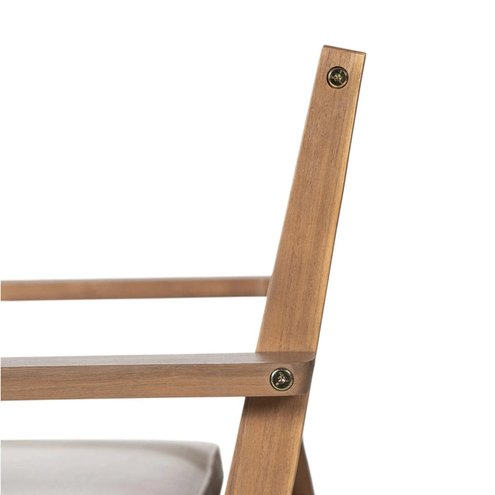 7-Piece Acacia Wood Outdoor Dining Set - 70.75' Table & 6 Chairs with Removable Cushions for Patio Garden Default -DTYStore