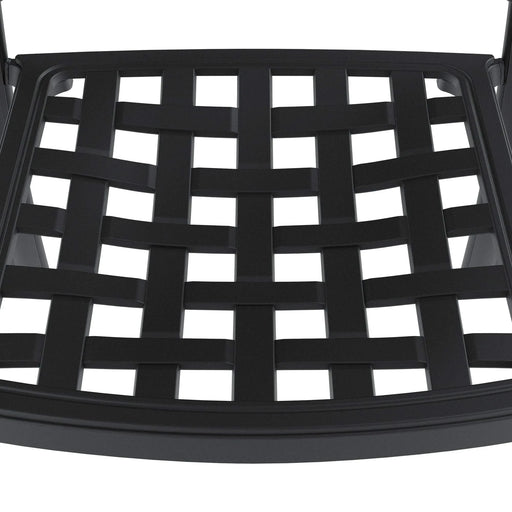 7-Piece All-Weather Cast Aluminum Dining Set, Include 2 Swivel Chairs,4 Dining Chairs and Oval Table With Black Frame Default -DTYStore