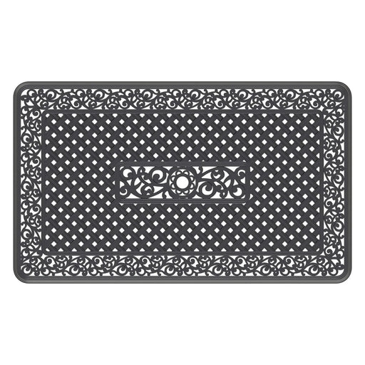 7-Piece All-Weather Cast Aluminum Dining Set, Include 6 Swivel Chairs and Rectangular Table With Black Frame Default -DTYStore