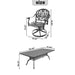 7-Piece All-Weather Cast Aluminum Dining Set, Include 6 Swivel Chairs and Rectangular Table With Black Frame Default -DTYStore
