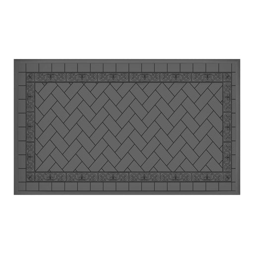 7-Piece All-Weather Cast Aluminum Dining Set, Include 6 Swivel Chairs and Rectangular Table With Black Frame Default -DTYStore