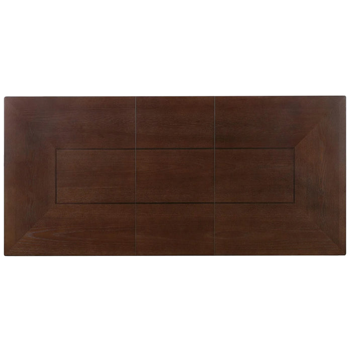 7-Piece Farmhouse Extendable Dining Table Set, 78 in Rustic Wood Table with 18 in Removable Leaf and 6 Upholstered Chairs for Dining Room Default -DTYStore