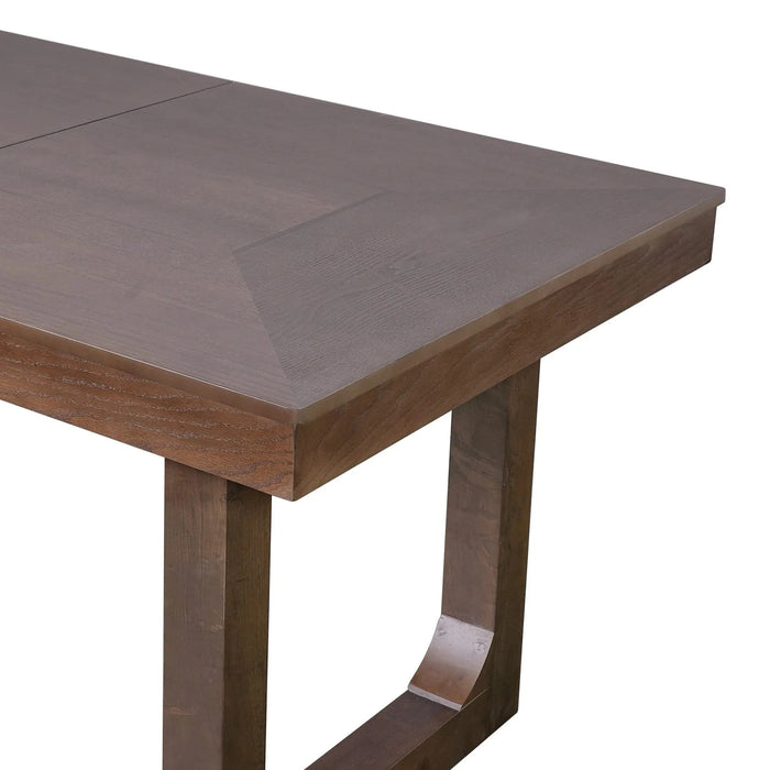 7-Piece Farmhouse Extendable Dining Table Set, 78 in Rustic Wood Table with 18 in Removable Leaf and 6 Upholstered Chairs for Dining Room Default -DTYStore