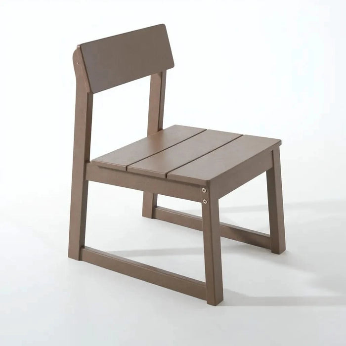 7-Piece HDPE Outdoor Dining Set for 6 – Weather-Resistant Patio Table with Umbrella Hole and 6 Armless Chairs, Durable Garden Furniture for Backyard, Lawn, Deck, or Poolside (Antique Dark Oak) Default -DTYStore