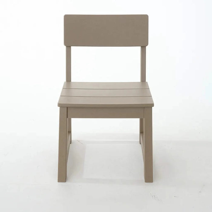 7-Piece HDPE Outdoor Dining Set for 6 – Weather-Resistant Patio Table with Umbrella Hole and 6 Armless Chairs, Durable Garden Furniture for Backyard, Lawn, Deck, or Poolside (Antique Dark Oak) Default -DTYStore