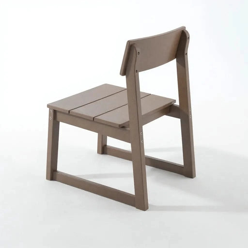 7-Piece HDPE Outdoor Dining Set for 6 – Weather-Resistant Patio Table with Umbrella Hole and 6 Armless Chairs, Durable Garden Furniture for Backyard, Lawn, Deck, or Poolside (Antique Dark Oak) Default -DTYStore