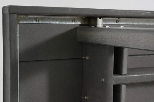 7-Piece HDPE Outdoor Dining Set for 6 – Weather-Resistant Patio Table with Umbrella Hole and 6 Armless Chairs, Durable Garden Furniture for Backyard, Lawn, Deck, or Poolside (Gray) Default -DTYStore