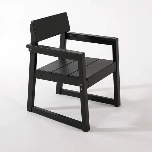 7-Piece HDPE Outdoor Dining Set for 6 – Weather-Resistant Patio Table with Umbrella Hole and 6 Armrest Chairs, Durable Garden Furniture for Backyard, Lawn, Deck, or Poolside (Black) Default -DTYStore