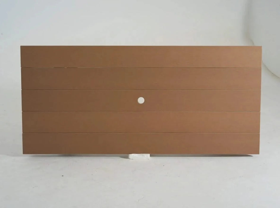 7-Piece HDPE Outdoor Dining Set for 6 – Weather-Resistant Patio Table with Umbrella Hole and 6 Armrest Chairs, Durable Garden Furniture for Backyard, Lawn, Deck, or Poolside (Brown) Default -DTYStore