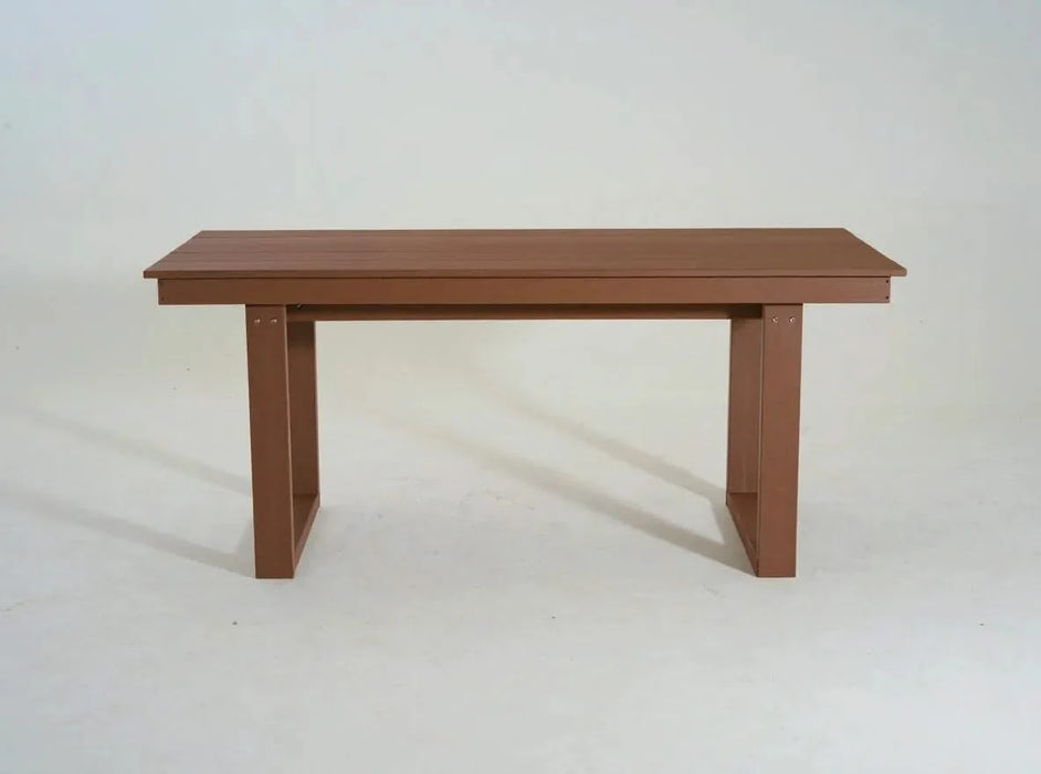 7-Piece HDPE Outdoor Dining Set for 6 – Weather-Resistant Patio Table with Umbrella Hole and 6 Armrest Chairs, Durable Garden Furniture for Backyard, Lawn, Deck, or Poolside (Brown) Default -DTYStore