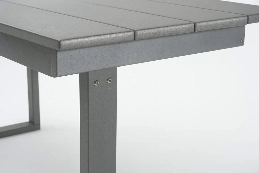 7-Piece HDPE Outdoor Dining Set for 6 – Weather-Resistant Patio Table with Umbrella Hole and 6 Armrest Chairs, Durable Garden Furniture for Backyard, Lawn, Deck, or Poolside (Grey) Default -DTYStore