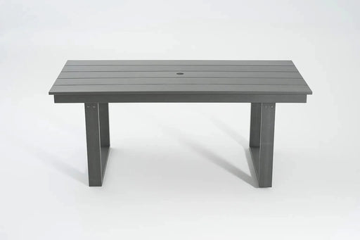 7-Piece HDPE Outdoor Dining Set for 6 – Weather-Resistant Patio Table with Umbrella Hole and 6 Armrest Chairs, Durable Garden Furniture for Backyard, Lawn, Deck, or Poolside (Grey) Default -DTYStore