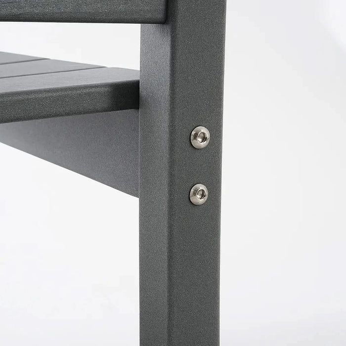 7-Piece HDPE Outdoor Dining Set for 6 – Weather-Resistant Patio Table with Umbrella Hole and 6 Armrest Chairs, Durable Garden Furniture for Backyard, Lawn, Deck, or Poolside (Grey) Default -DTYStore