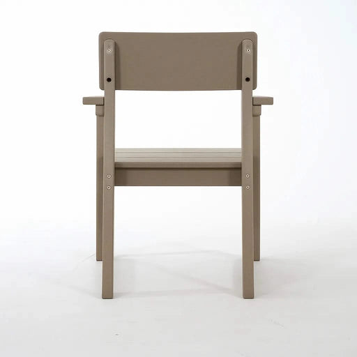 7-Piece HDPE Outdoor Dining Set for 6 – Weather-Resistant Patio Table with Umbrella Hole and 6 Armrest Chairs, Durable Garden Furniture for Backyard, Lawn, Deck, or Poolside (wood) Default -DTYStore