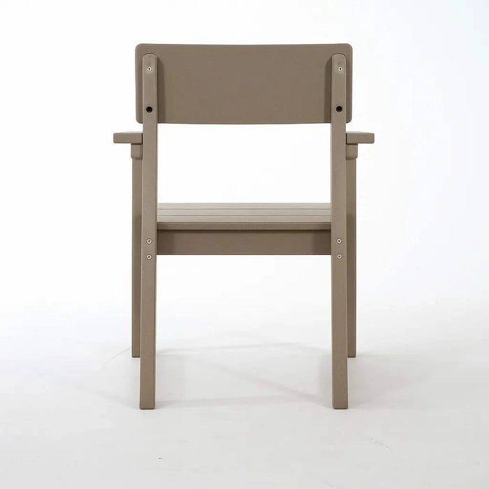 7-Piece HDPE Outdoor Dining Set for 6 – Weather-Resistant Patio Table with Umbrella Hole and 6 Armrest Chairs, Durable Garden Furniture for Backyard, Lawn, Deck, or Poolside (wood) Default -DTYStore