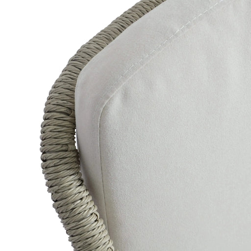 7-Piece Outdoor Dining Set with Acacia Wood Table and Iron Frame Chairs in Gray and Natural Default -DTYStore