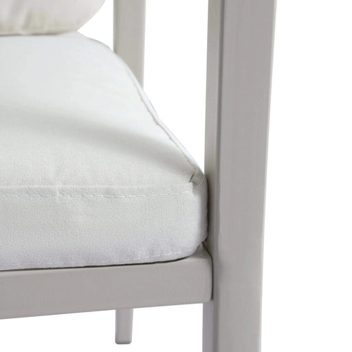 7-Piece Outdoor Dining Set with Acacia Wood Table and Iron Frame Chairs in Gray and Natural Default -DTYStore