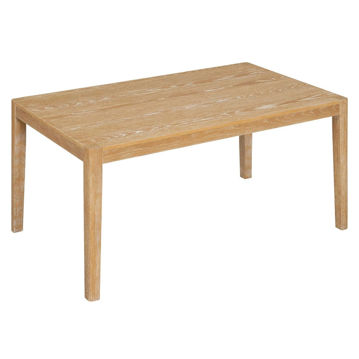 7-Piece Retro Dining Table Set for 6, 1 Rectangular Wood Dining Table Set for 6 with Upholstered Chairs for Dining Room and Kitchen (Natural) Default -DTYStore