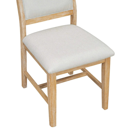 7-Piece Retro Dining Table Set for 6, 1 Rectangular Wood Dining Table Set for 6 with Upholstered Chairs for Dining Room and Kitchen (Natural) Default -DTYStore