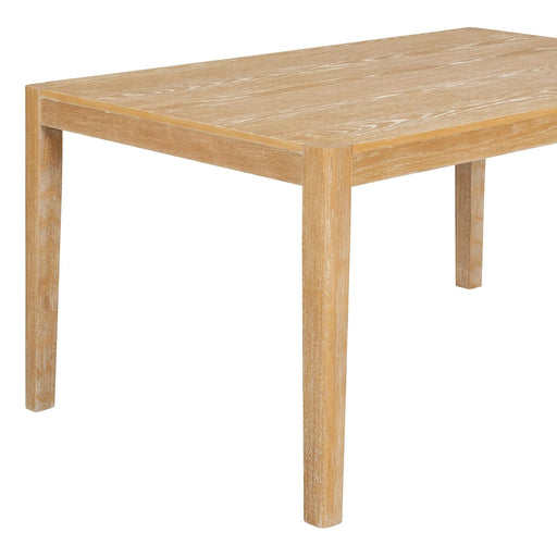 7-Piece Retro Dining Table Set for 6, 1 Rectangular Wood Dining Table Set for 6 with Upholstered Chairs for Dining Room and Kitchen (Natural) Default -DTYStore