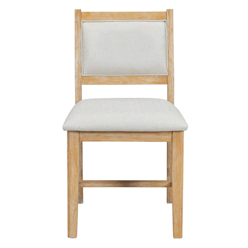 7-Piece Retro Dining Table Set for 6, 1 Rectangular Wood Dining Table Set for 6 with Upholstered Chairs for Dining Room and Kitchen (Natural) Default -DTYStore