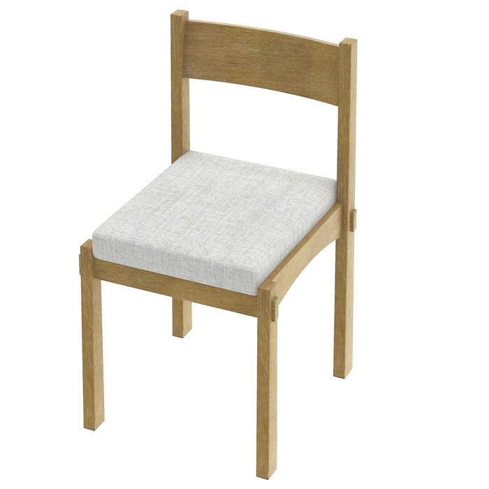 7-Piece Retro Dining Table Set for 6, Wood Dining Table Set for 6 with Upholstered Chairs for kitchen & Dining Room (Natural Wood Wash) Default -DTYStore