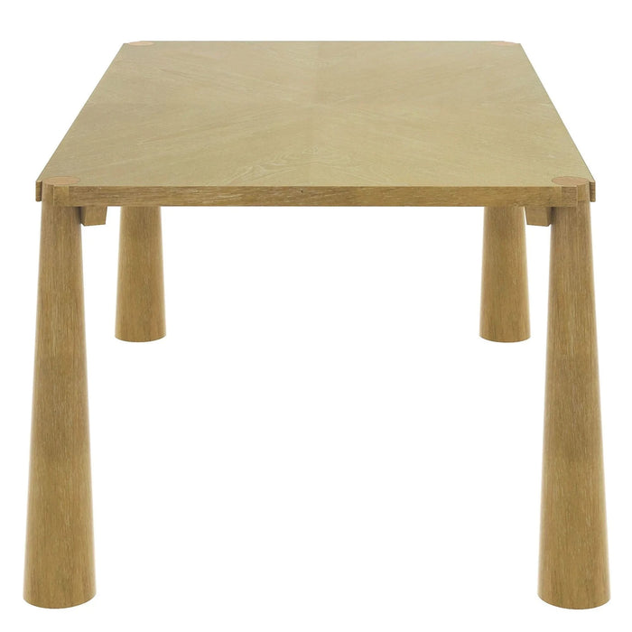 7-Piece Retro Dining Table Set for 6, Wood Dining Table Set for 6 with Upholstered Chairs for kitchen & Dining Room (Natural Wood Wash) Default -DTYStore