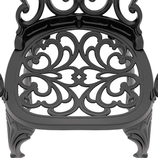 7-Piece Set Of Cast Aluminum Patio Furniture With Beige Cushions Default -DTYStore