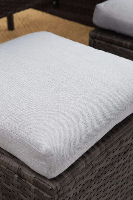 7-Pieces PE Rattan Wicker Patio Dining Sectional Cusions Sofa Set with Grey cushions Default -DTYStore