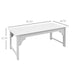 Outsunny Wooden Garden Bench, Outdoor Park Bench with Slatted Seat, Backless Front Porch Bench with Curved Seat for Conservatory, Garden, Poolside, Deck, White - DTYStore
